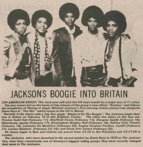 THE JACKSONS TOURS — KEEP THE PULSE ON THE MUSIC